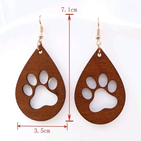 Paw Design Earrings   - Picture 2 of 3